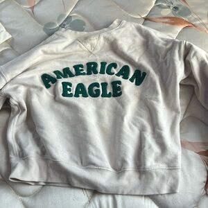 American eagle sweatshirt green lettering